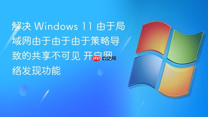 解决 windows 11 由于局域网由于由于由于策略导致的共享不可见 开启网络发现功能