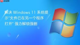 解决 windows 11 系统提示“文件已在另一个程序打开” 强力解锁强删