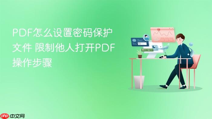 pdf怎么设置密码保护文件 限制他人打开pdf操作步骤