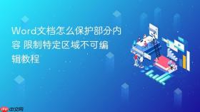 word文档怎么保护部分内容 限制特定区域不可编辑教程