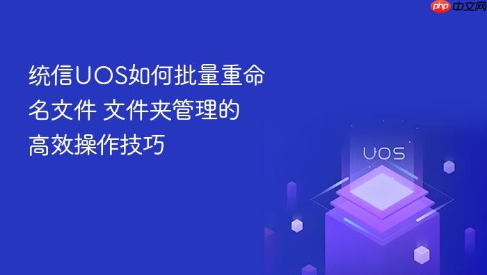 统信uos如何批量重命名文件 文件夹管理的高效操作技巧