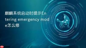 麒麟系统启动时提示Entering emergency mode怎么修