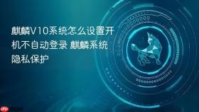 麒麟V10系统怎么设置开机不自动登录 麒麟系统隐私保护