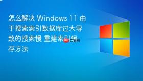 怎么解决 windows 11 由于搜索索引数据库过大导致的搜索慢 重建索引缓存方法