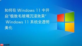 如何在 windows 11 中开启“极致毛玻璃沉浸效果” windows 11 系统全透明美化