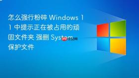 怎么强行粉碎 windows 11 中提示正在被占用的顽固文件夹 强删 system 保护文件