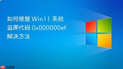 如何修复 Win11 系统蓝屏代码 0x000000ef 解决方法