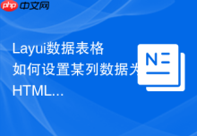 Layui数据表格如何设置某列数据为HTML格式的可交互元素