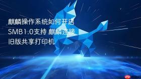 麒麟操作系统如何开启smb1.0支持 麒麟连接旧版共享打印机
