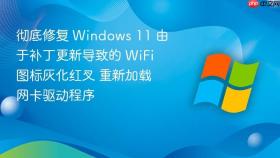 彻底修复 windows 11 由于补丁更新导致的 wifi 图标灰化红叉 重新加载网卡驱动程序