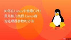 如何在Linux中查看CPU是几核几线程 Linux查询处理器参数的方法