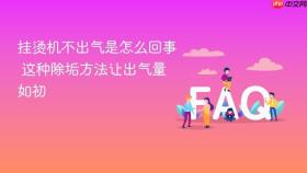 挂烫机不出气是怎么回事 这种除垢方法让出气量如初