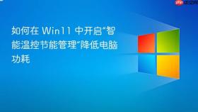 如何在 win11 中开启“智能温控节能管理”降低电脑功耗