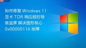 如何修复 Windows 11 显卡 TDR 响应超时导致蓝屏 解决图形核心 0x00000116 故障