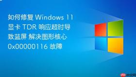 如何修复 windows 11 显卡 tdr 响应超时导致蓝屏 解决图形核心 0x00000116 故障