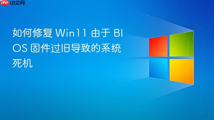 如何修复 win11 由于 bios 固件过旧导致的系统死机