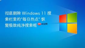 彻底删除 windows 11 搜索栏里的“每日热点” 恢复极致纯净搜索框