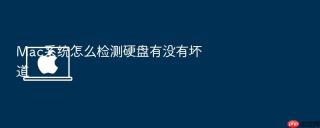 mac系统怎么检测硬盘有没有坏道