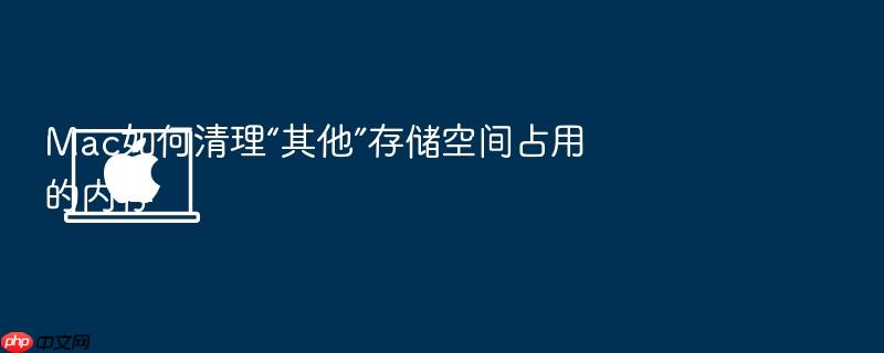 mac如何清理“其他”存储空间占用的内存