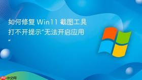 如何修复 Win11 截图工具打不开提示“无法开启应用”
