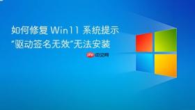 如何修复 win11 系统提示“驱动签名无效”无法安装