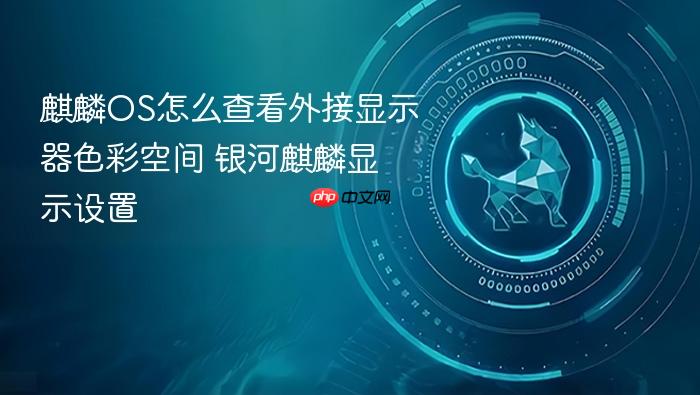 麒麟os怎么查看外接显示器色彩空间 银河麒麟显示设置