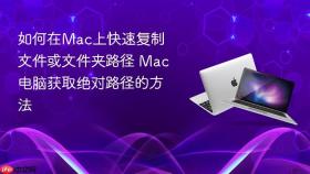 如何在Mac上快速复制文件或文件夹路径 Mac电脑获取绝对路径的方法