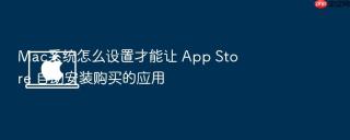 mac系统怎么设置才能让 app store 自动安装购买的应用