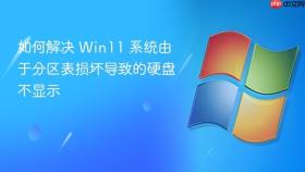 如何解决 win11 系统由于分区表损坏导致的硬盘不显示