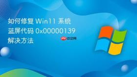 如何修复 Win11 系统蓝屏代码 0x00000139 解决方法