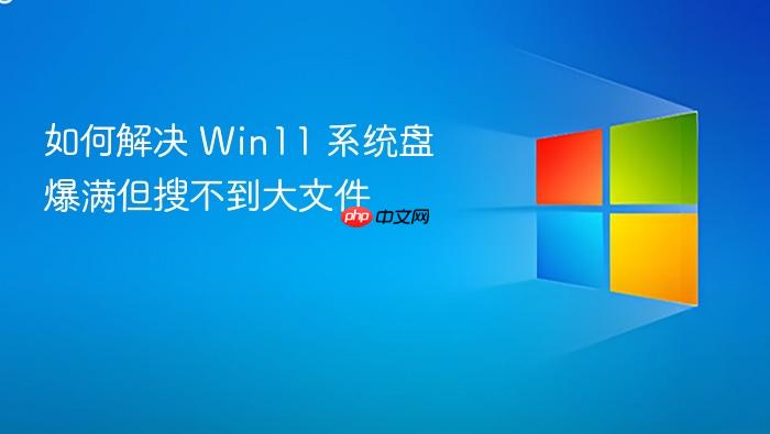 如何解决 win11 系统盘爆满但搜不到大文件