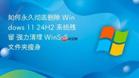 如何永久彻底删除 windows 11 24h2 系统残留 强力清理 winsxs 文件夹瘦身