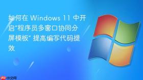 如何在 windows 11 中开启“程序员多窗口协同分屏模板” 提高编写代码提效