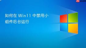 如何在 win11 中禁用小组件后台运行