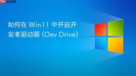 如何在 win11 中开启开发者驱动器 (dev drive)
