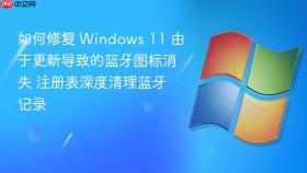 如何修复 Windows 11 由于更新导致的蓝牙图标消失 注册表深度清理蓝牙记录