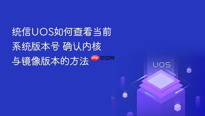 统信uos如何查看当前系统版本号 确认内核与镜像版本的方法