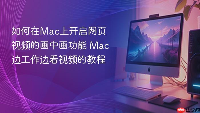 如何在mac上开启网页视频的画中画功能 mac边工作边看视频的教程