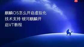 麒麟OS怎么开启虚拟化技术支持 银河麒麟开启VT教程