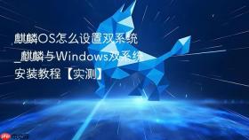 麒麟os怎么设置双系统_麒麟与windows双系统安装教程【实测】