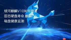 银河麒麟V10如何查看固态硬盘寿命 麒麟OS磁盘健康监测