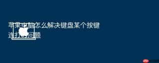 苹果电脑怎么解决键盘某个按键连打的问题