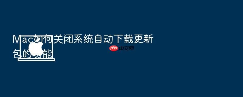 mac如何关闭系统自动下载更新包的功能