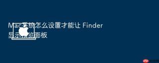 Mac系统怎么设置才能让 Finder 显示预览面板