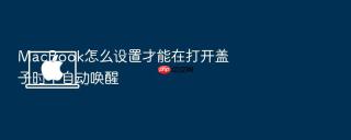 MacBook怎么设置才能在打开盖子时不自动唤醒