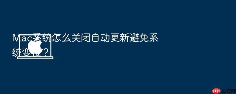 mac系统怎么关闭自动更新避免系统变慢?