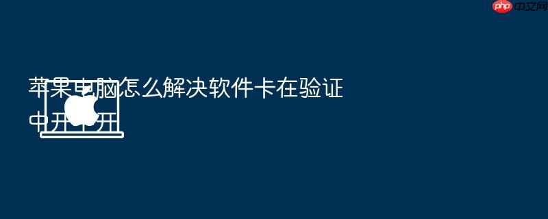 苹果电脑怎么解决软件卡在验证中开不开