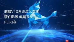 麒麟V10系统怎么查看硬件配置 麒麟系统查CPU内存