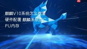麒麟v10系统怎么查看硬件配置 麒麟系统查cpu内存