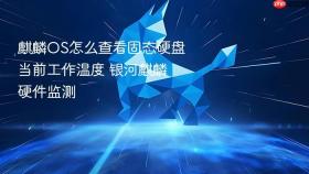 麒麟os怎么查看固态硬盘当前工作温度 银河麒麟硬件监测
